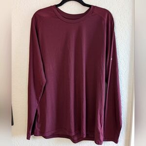 GAP Fit Maroon Active Tee Long Sleeves  Like New Size L Lightweight Mens